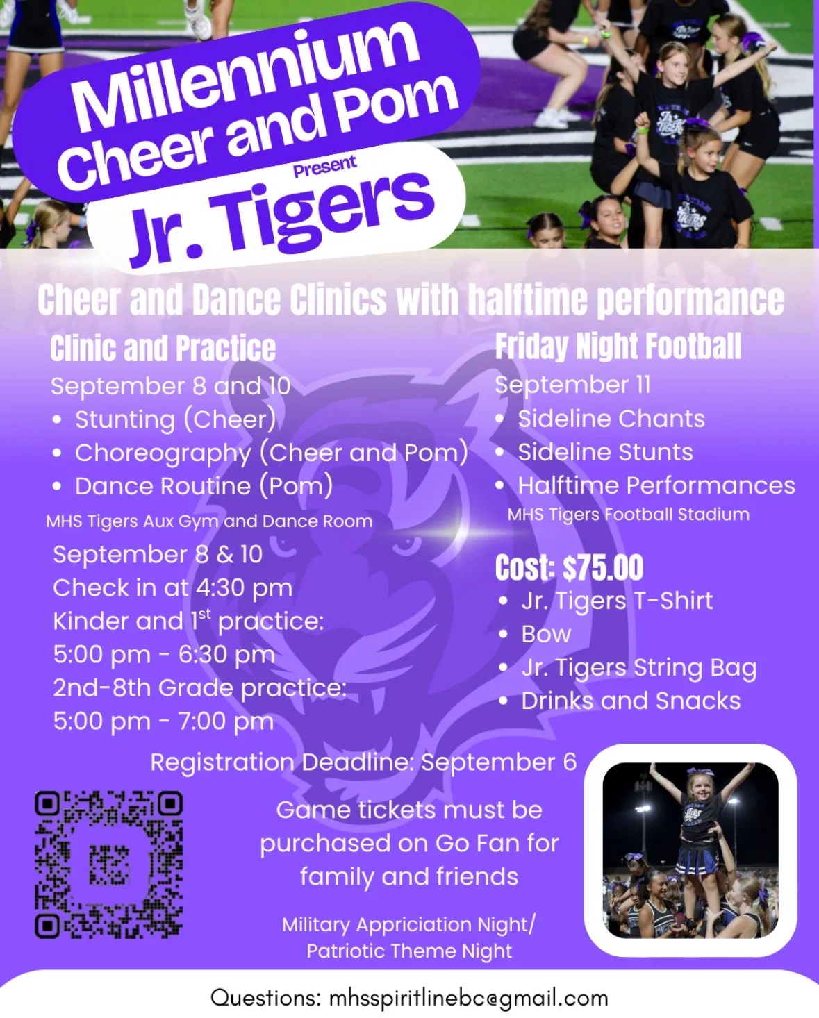 Flyer for Jr. Tigers
